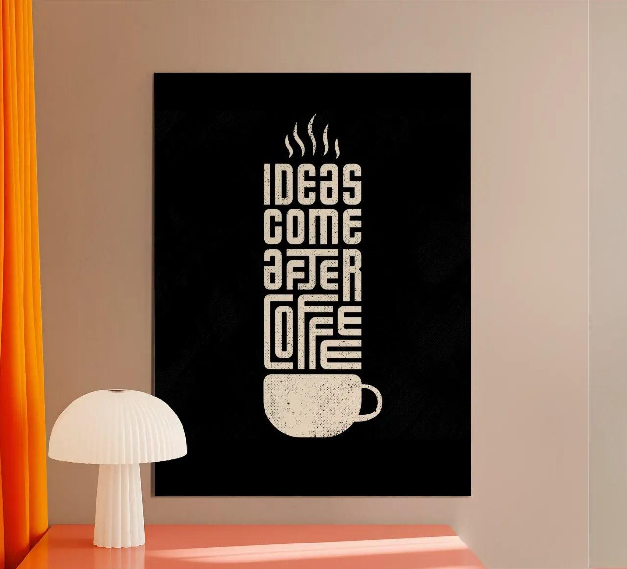 Ideas come after coffee poster con telaio in plastica da PinkCandyWalls