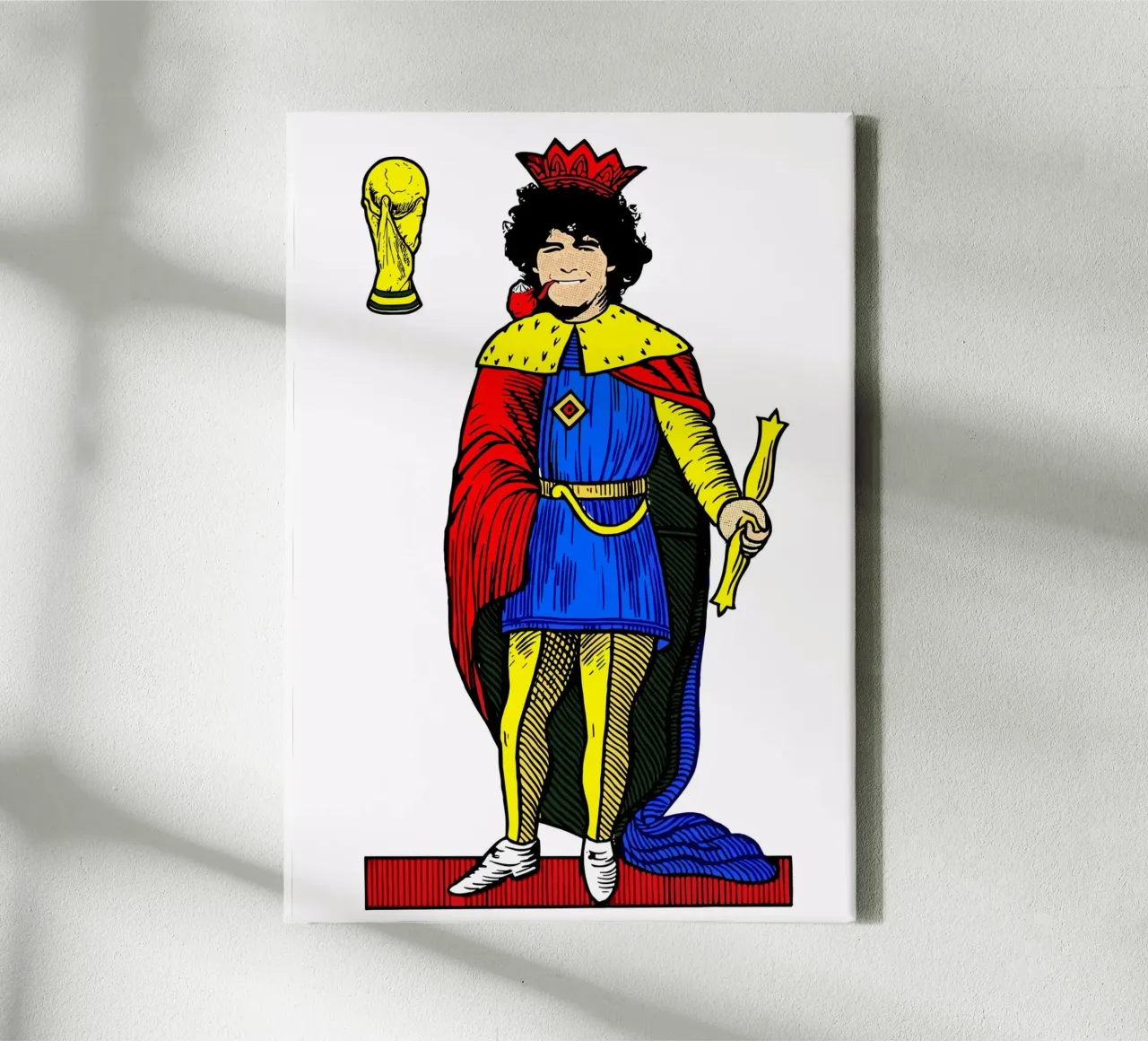 The King of Football: King of Cups tela con Cornice a cassetta da ramosashop