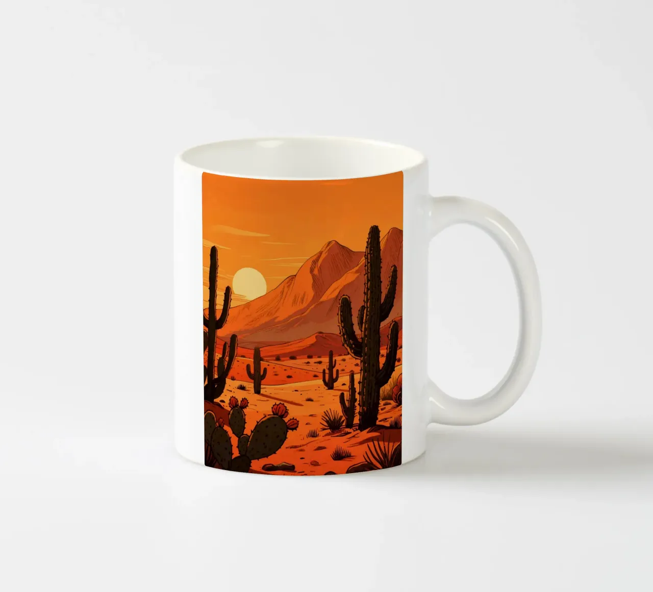 cactus plants in the desert tazza in ceramica da knowledge
