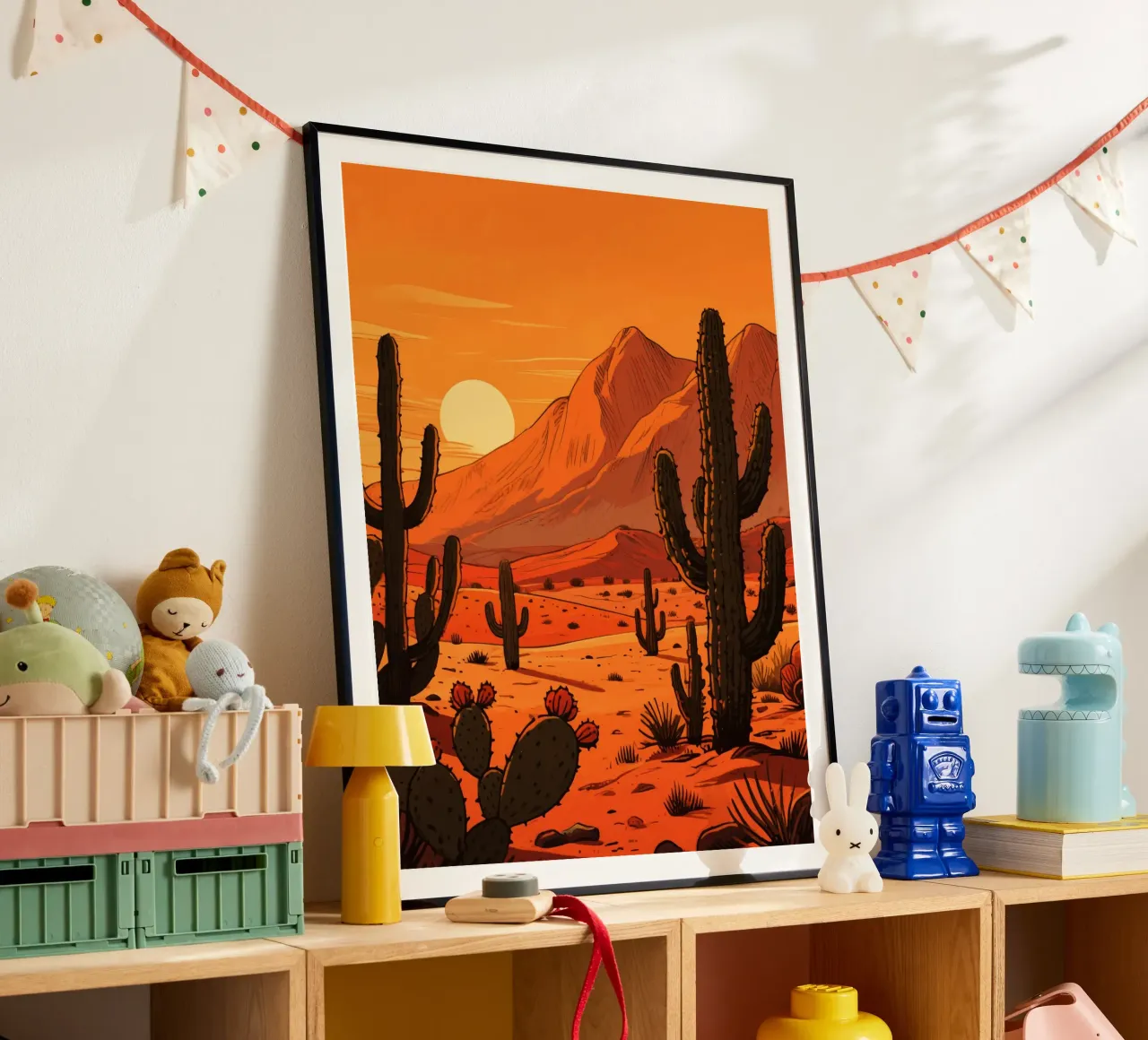 cactus plants in the desert Poster von knowledge