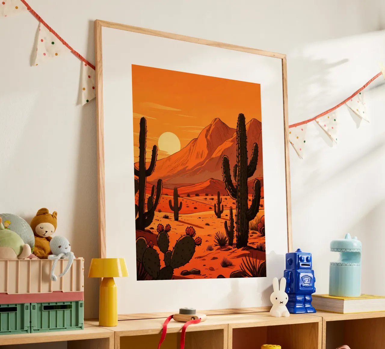 cactus plants in the desert Poster von knowledge