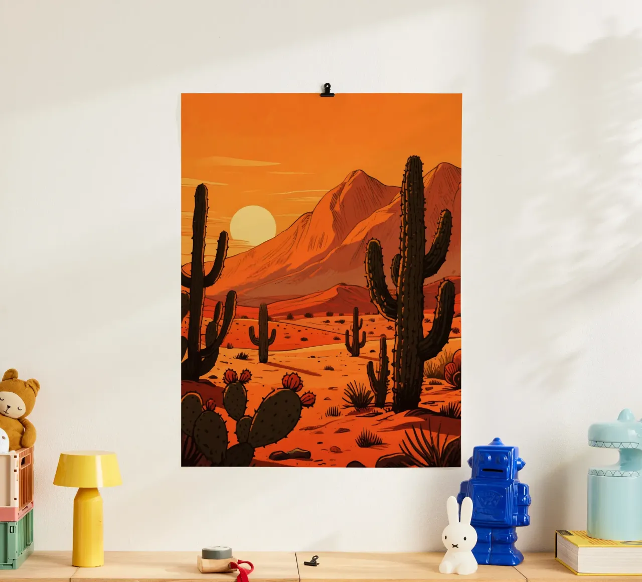 cactus plants in the desert Poster von knowledge