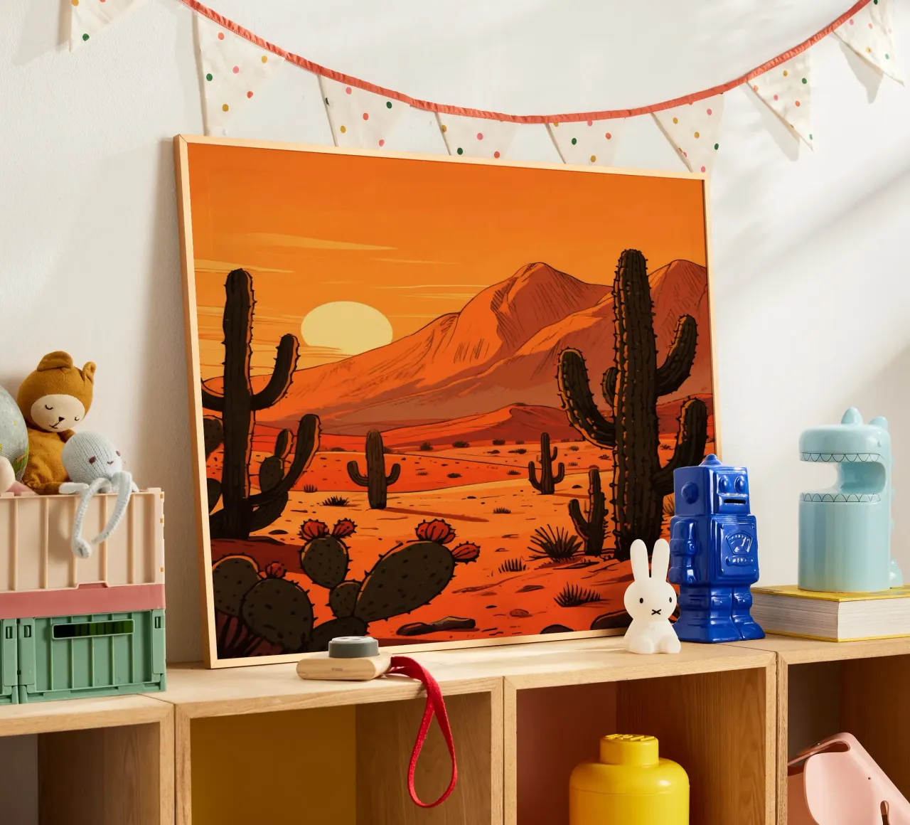 cactus plants in the desert Poster von knowledge