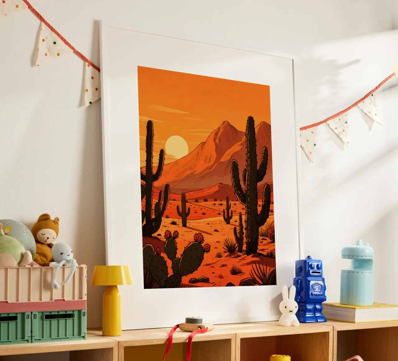 cactus plants in the desert Poster von knowledge