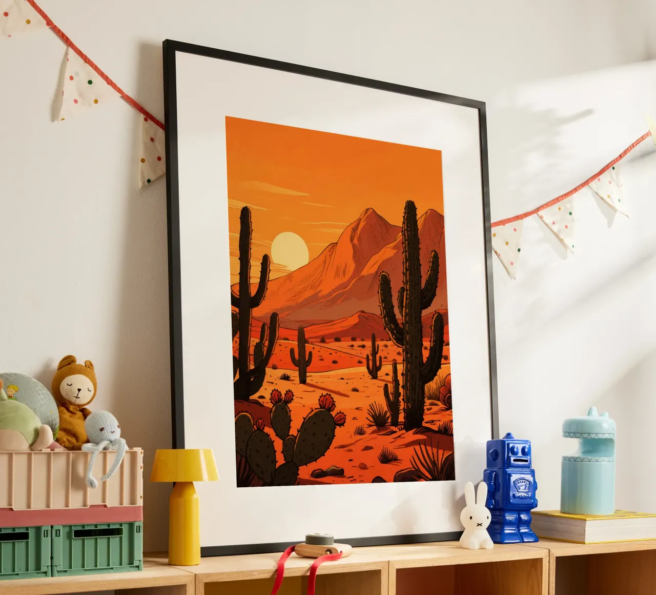 cactus plants in the desert Poster von knowledge