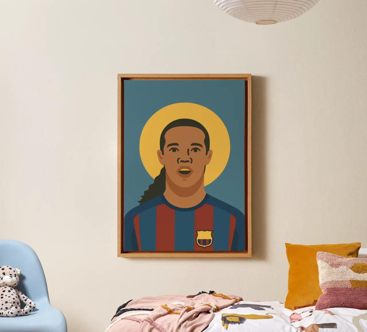 Ronaldinho: The Saint of Football tela con Cornice a cassetta da ramosashop