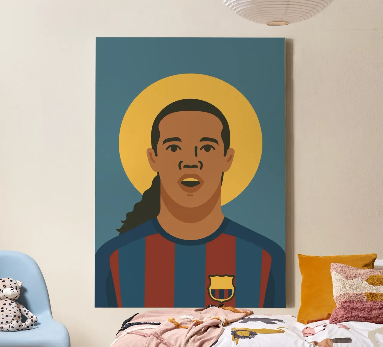Ronaldinho: The Saint of Football tela con Cornice a cassetta da ramosashop