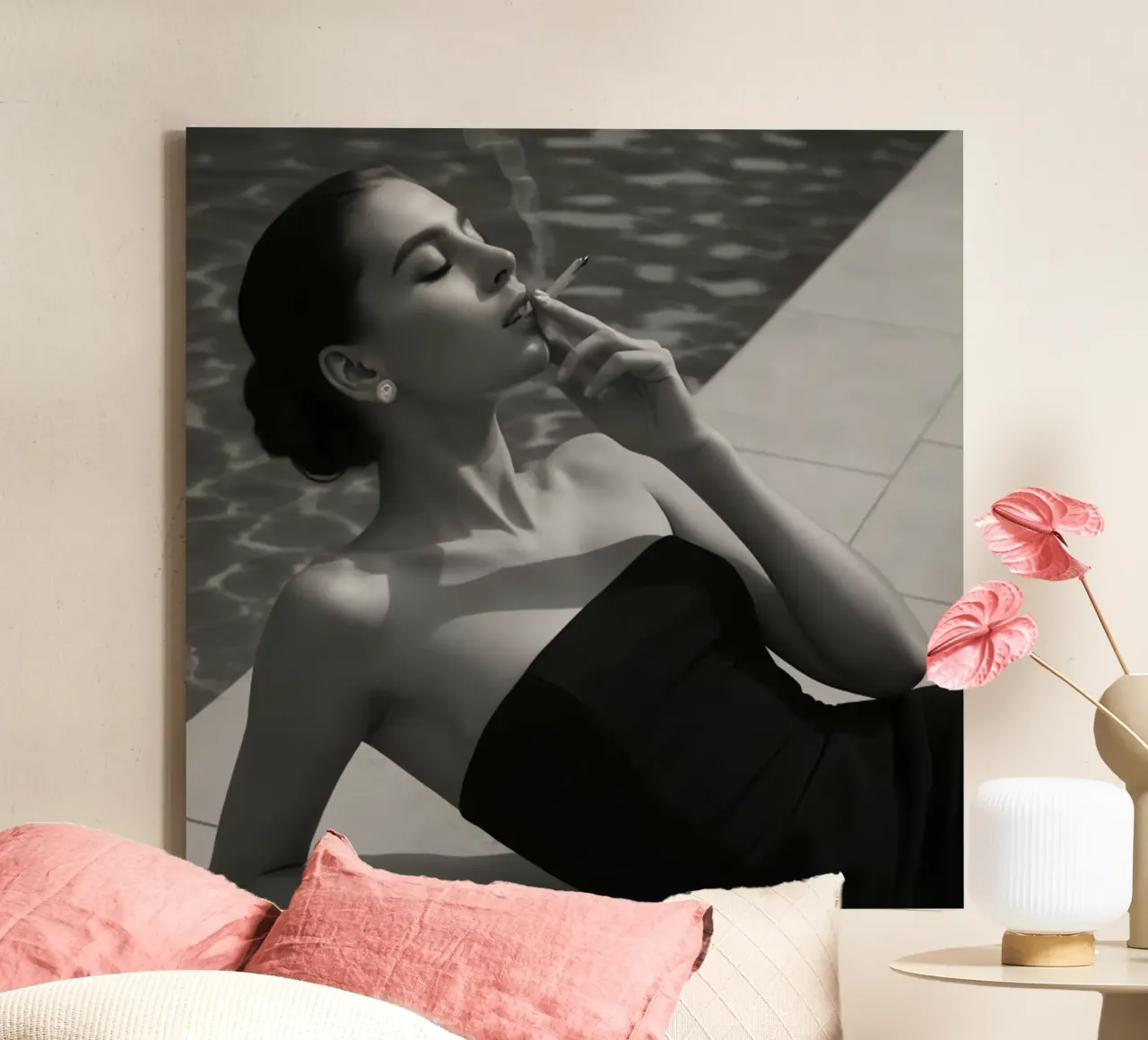Ragazza di bellezza tela con Cornice a cassetta da kanel shop