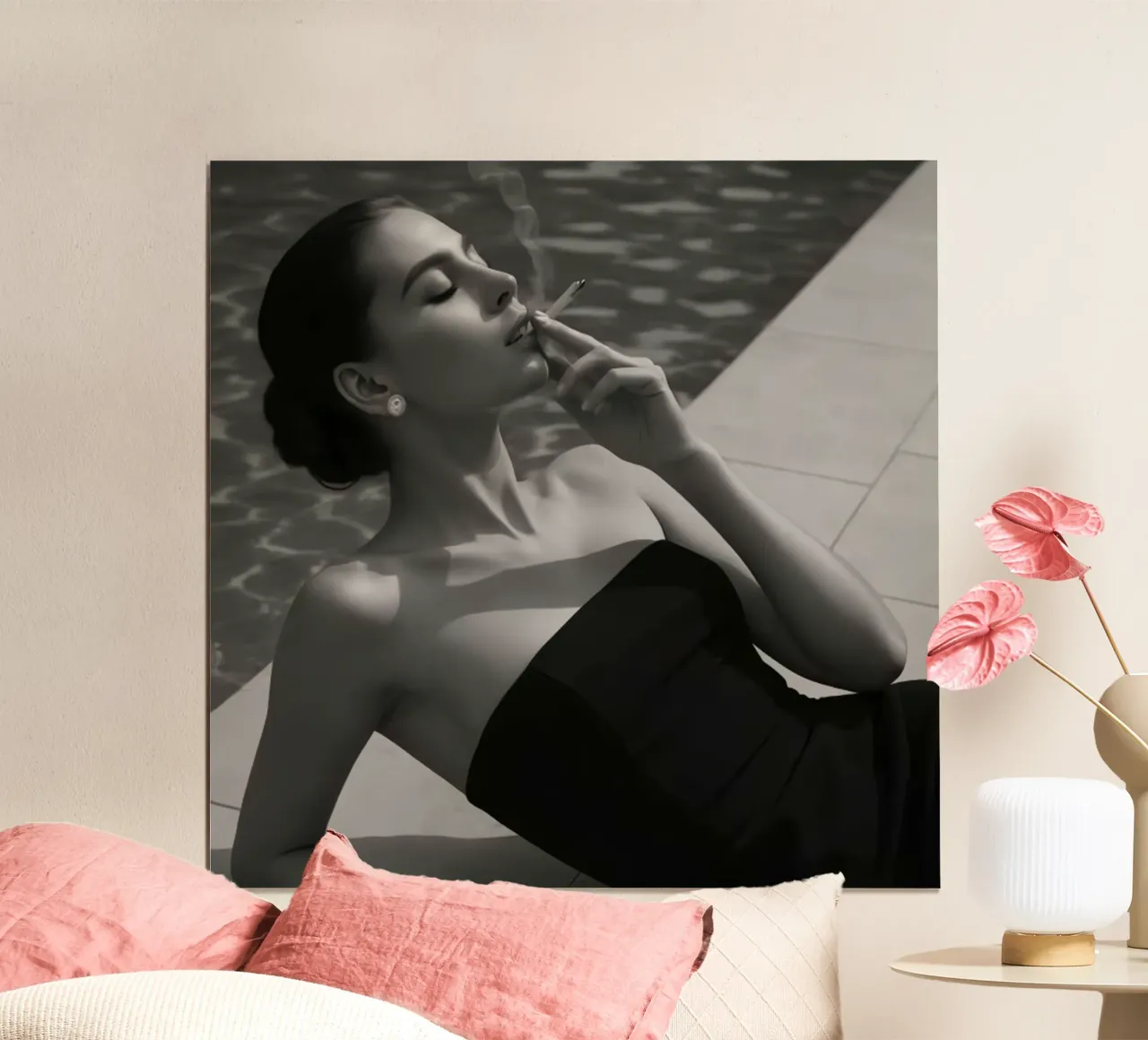 Ragazza di bellezza poster con telaio in alluminio da kanel shop