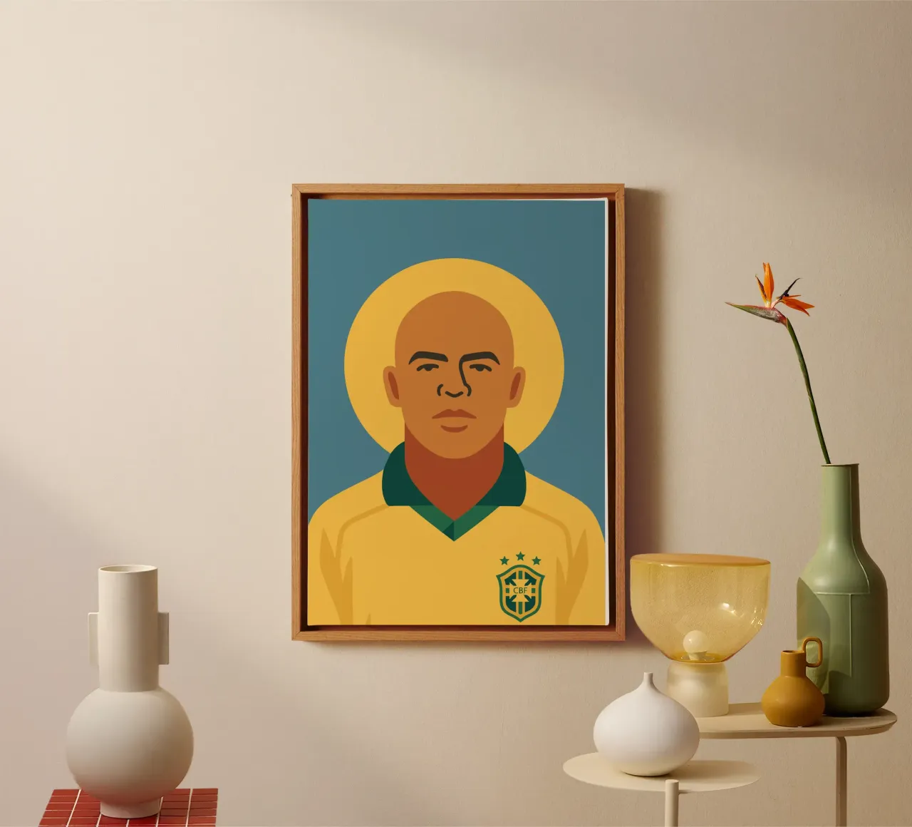 Ronaldo Fenômeno: The Saint of Football tela con Cornice a cassetta da ramosashop