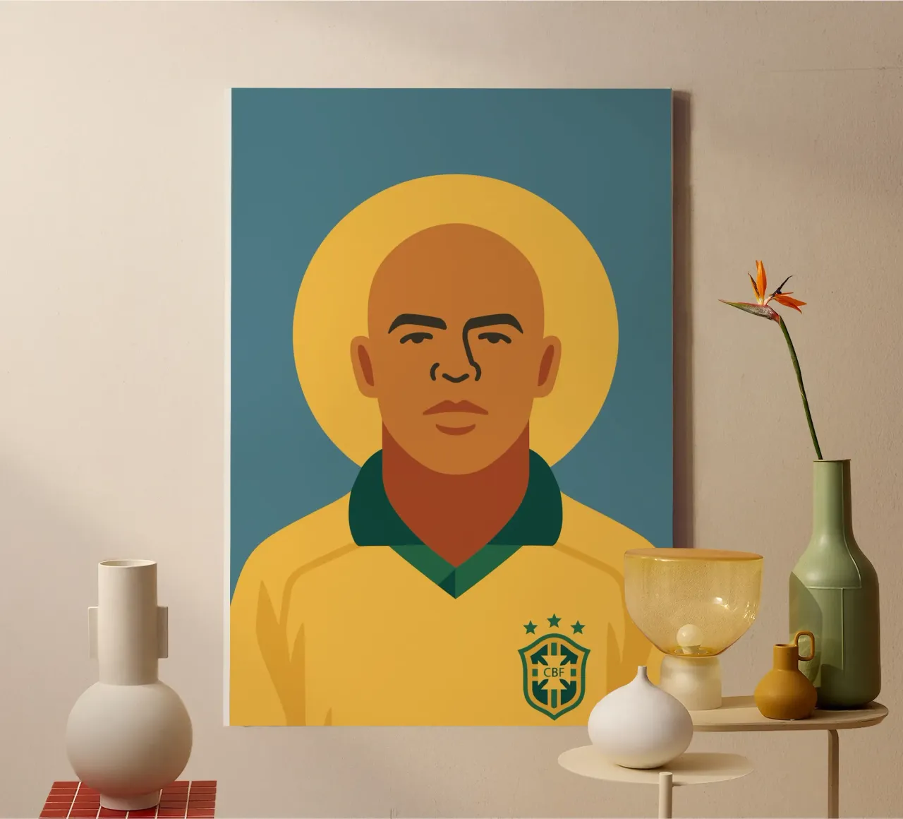 Ronaldo Fenômeno: The Saint of Football tela con Cornice a cassetta da ramosashop