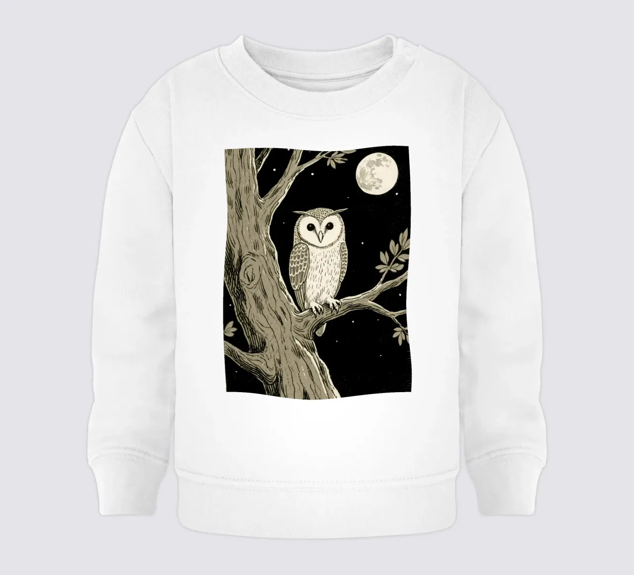 owl in the tree at night felpa neonato da knowledge