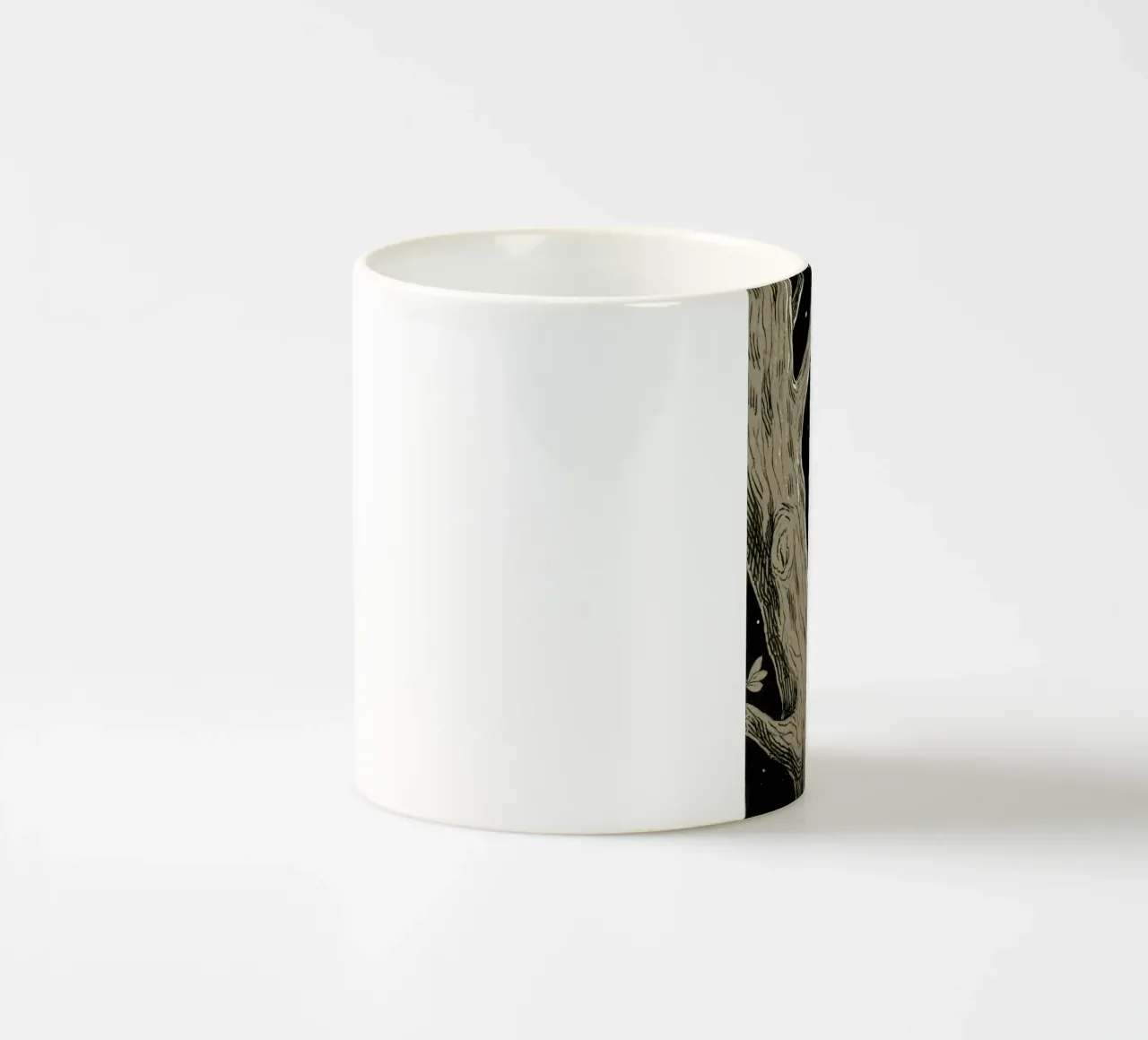 owl in the tree at night tazza in ceramica da knowledge