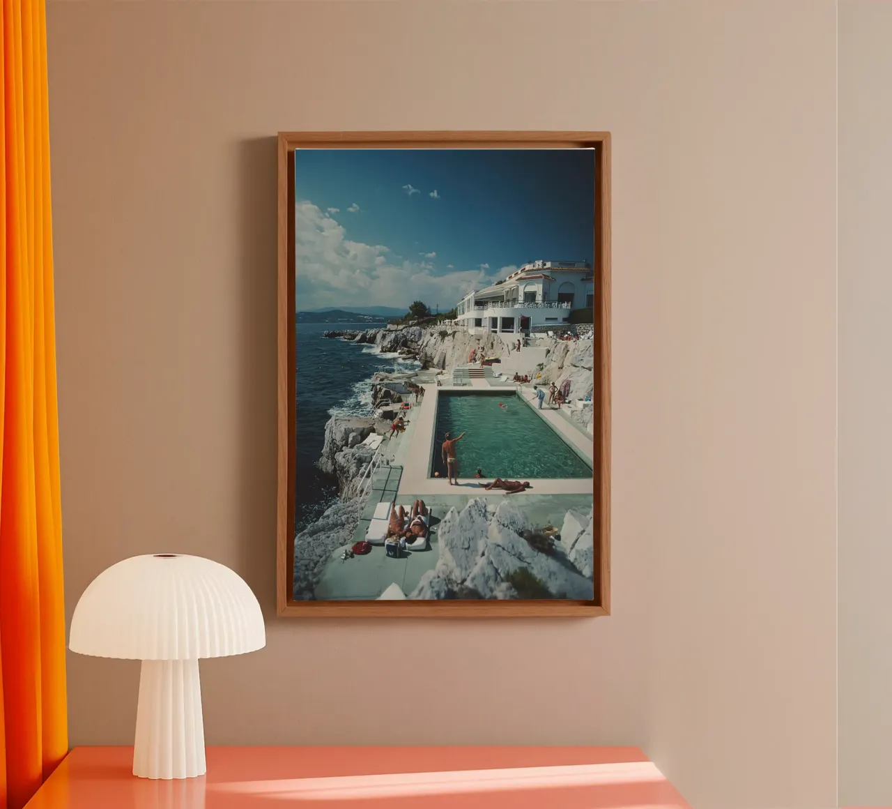 Eden-roc Pool canvas met Baklijst van kanel shop