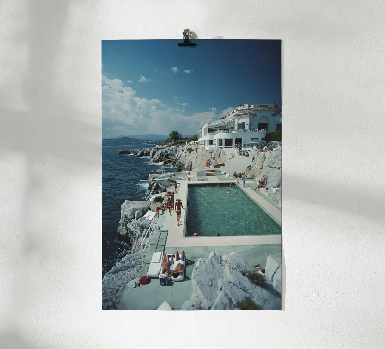 Albergo Du Cap Eden-roc poster con telaio in alluminio da kanel shop