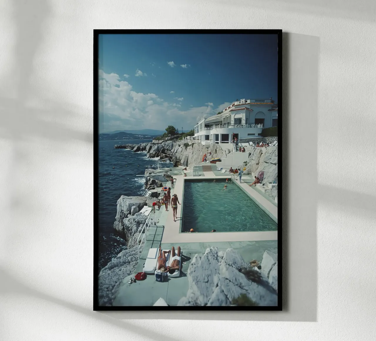 Albergo Du Cap Eden-roc poster con telaio in alluminio da kanel shop