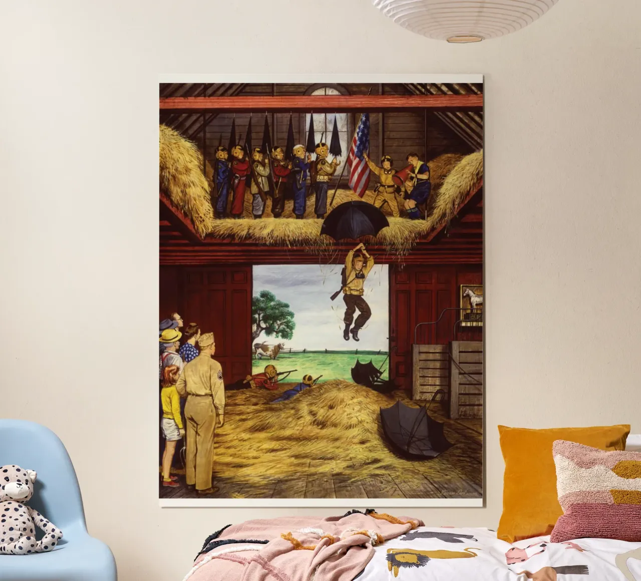 Norman Rockwell e i suoi contemporanei poster con telaio in alluminio da Freya Mitchell