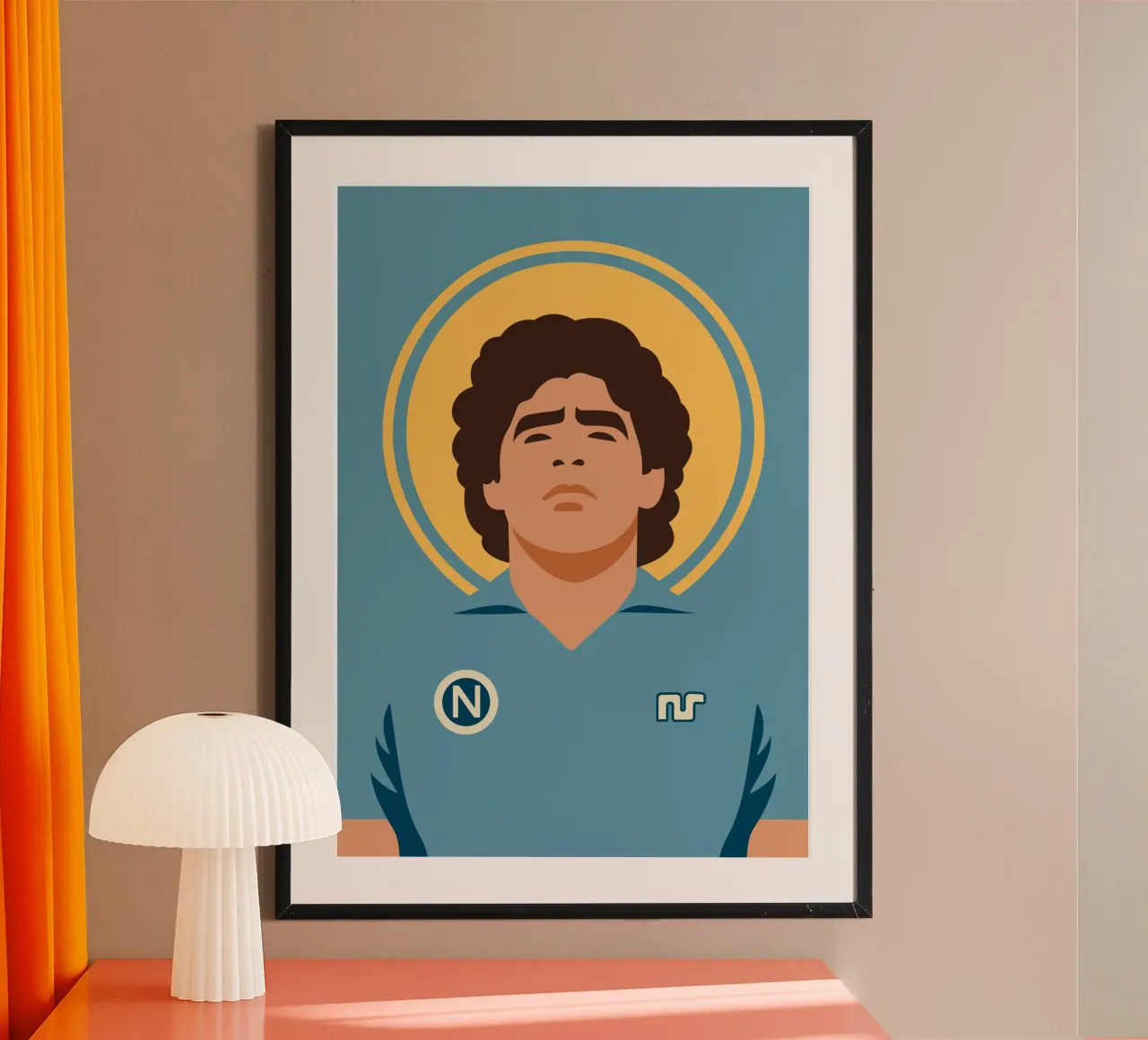 Maradona in Naples: The Saint of Football poster da ramosashop