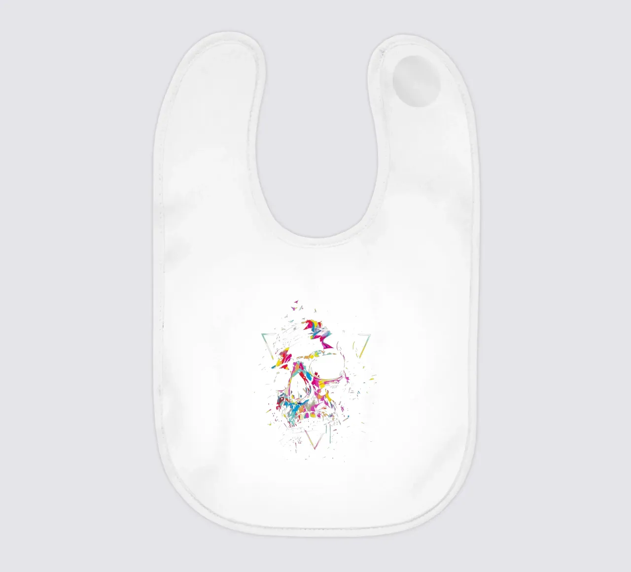 Skull X baby bib by Balazs Solti