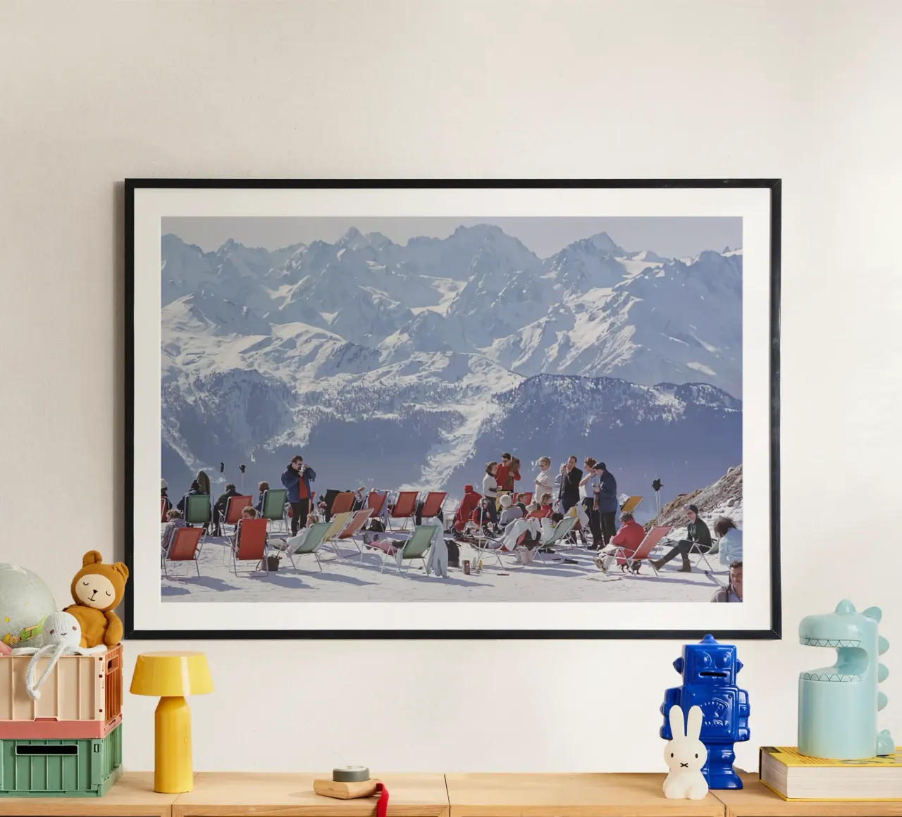 Oziare a Verbier poster con telaio in legno da kanel shop