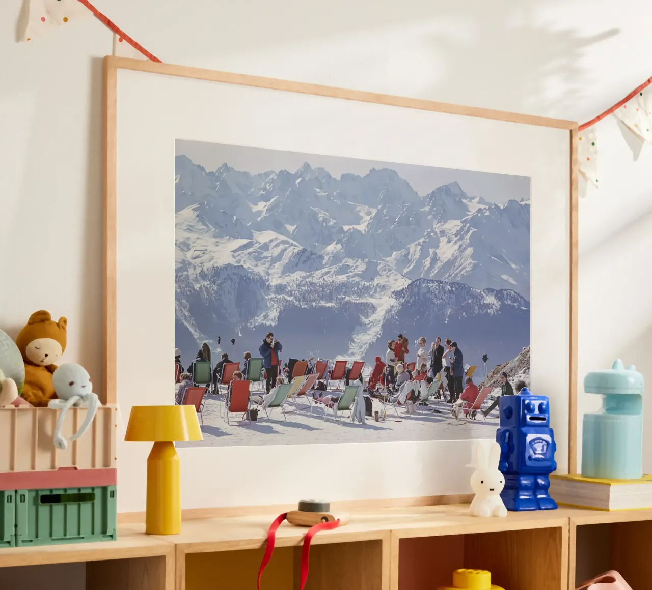 Oziare a Verbier poster con telaio in legno da kanel shop