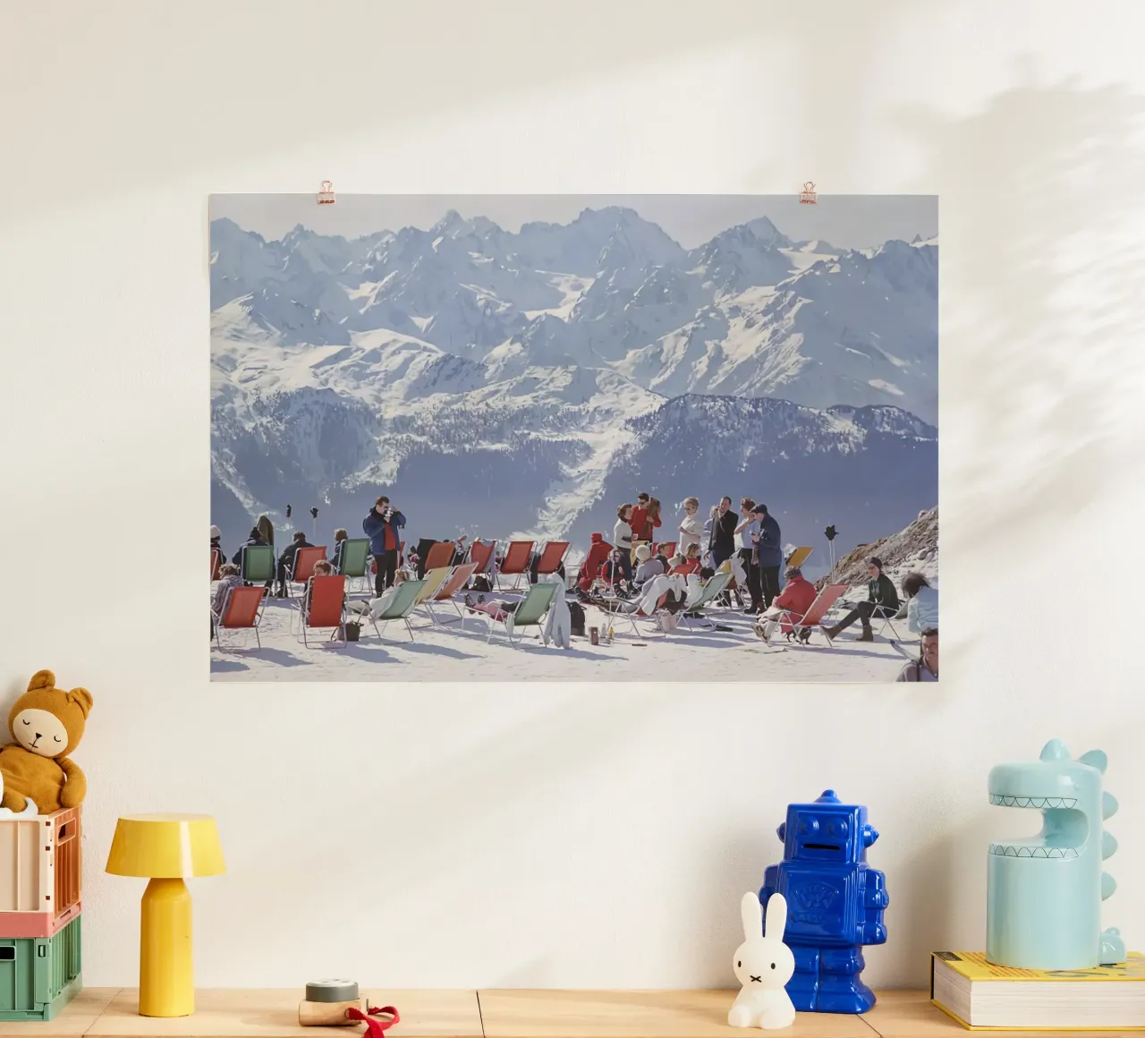 Oziare a Verbier poster con telaio in legno da kanel shop