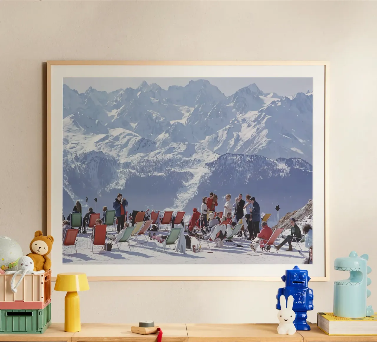 Oziare a Verbier poster con telaio in legno da kanel shop