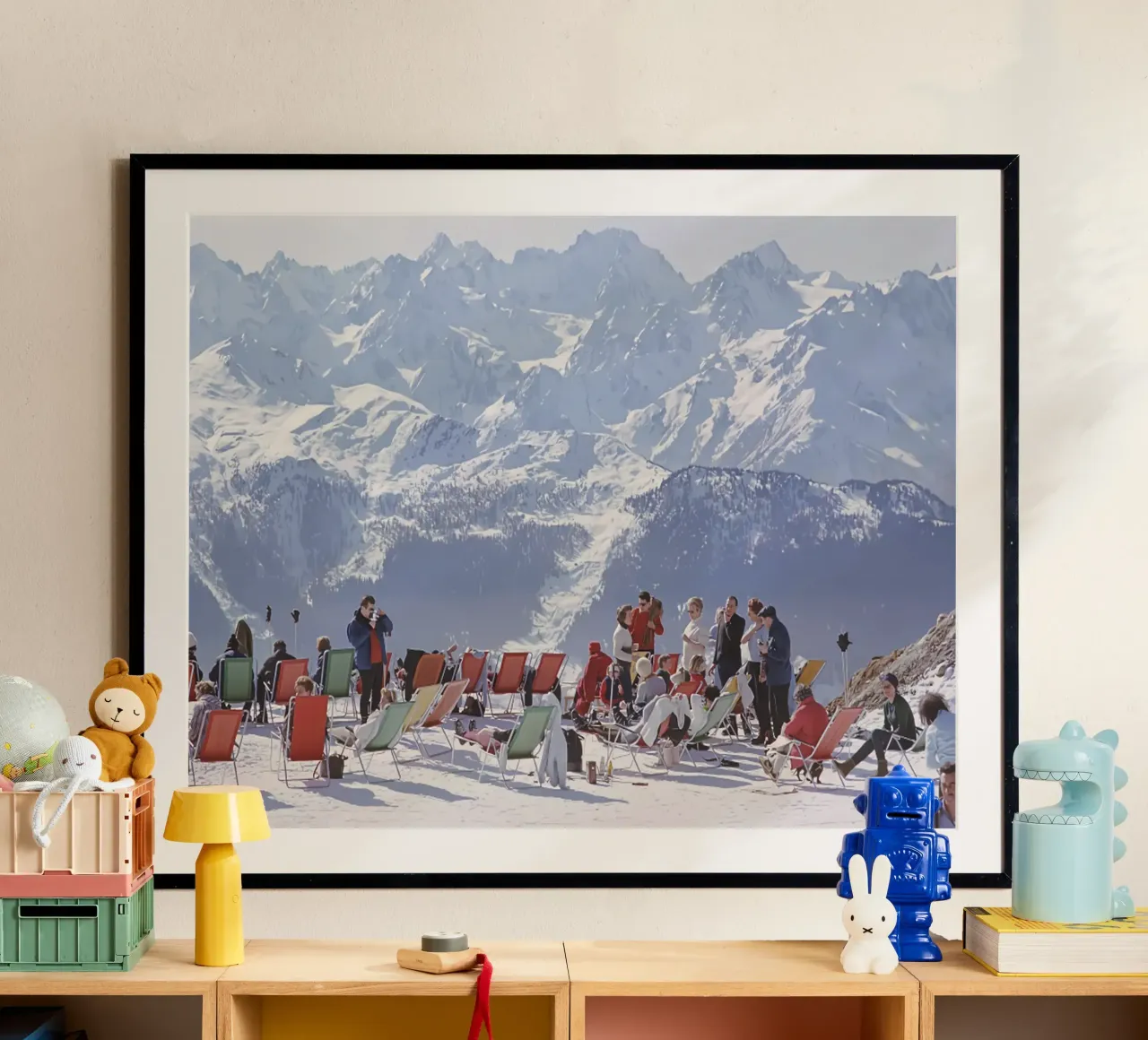 Oziare a Verbier poster con telaio in legno da kanel shop