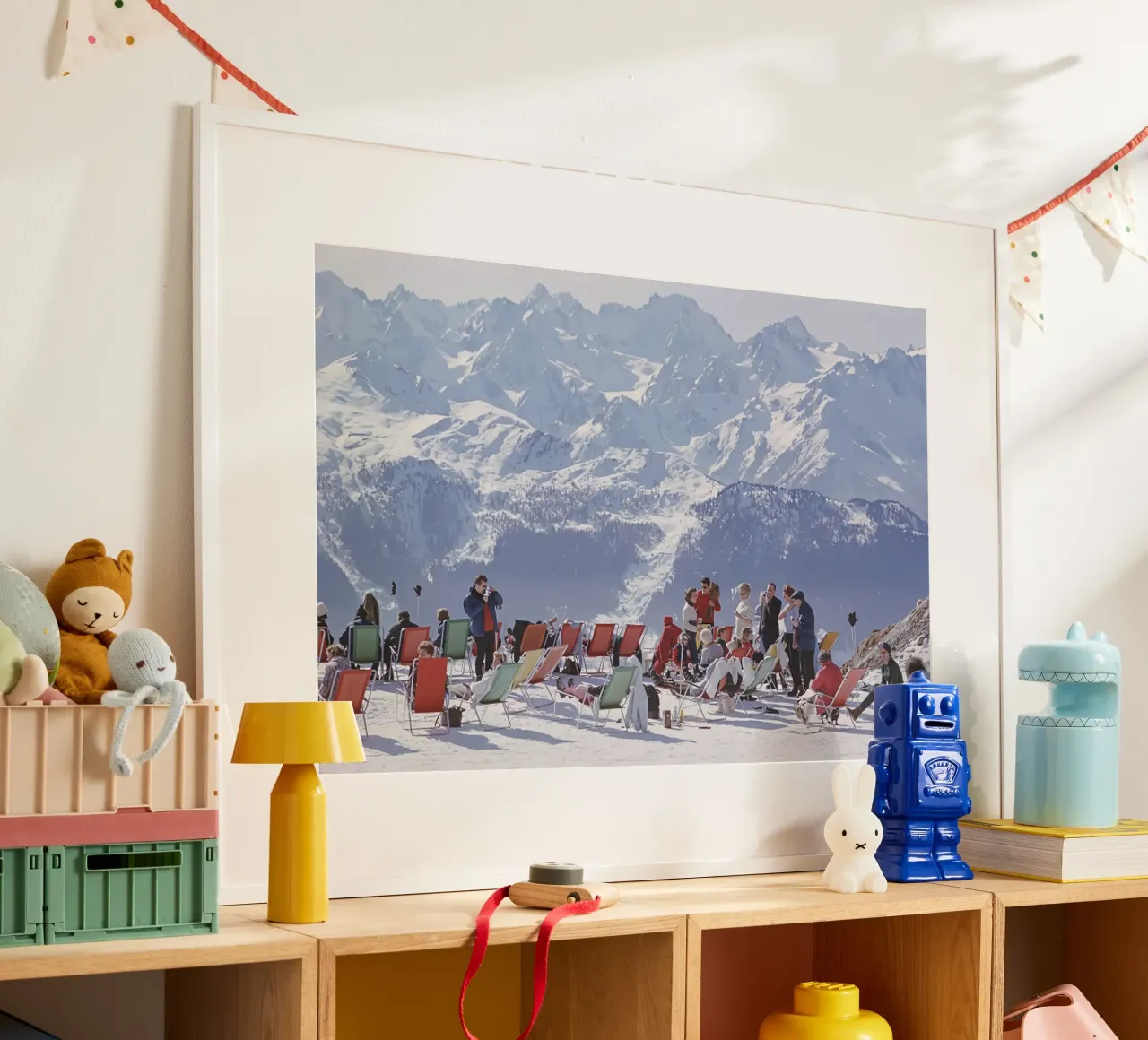 Oziare a Verbier poster con telaio in legno da kanel shop