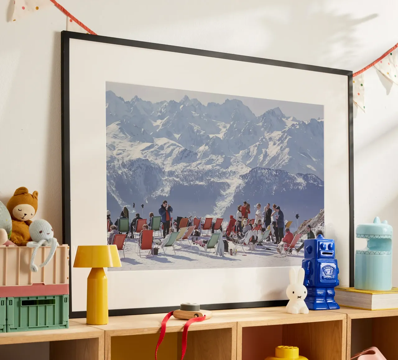 Oziare a Verbier poster con telaio in legno da kanel shop