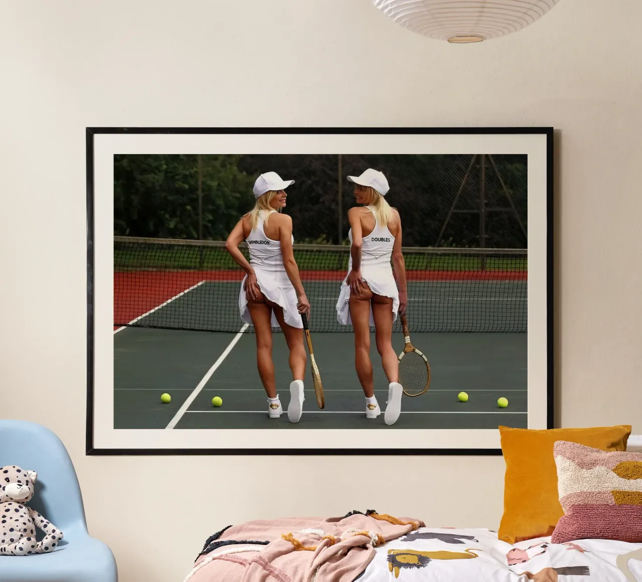 Doppietta Donne Tennis Vintage poster da aijanurmine