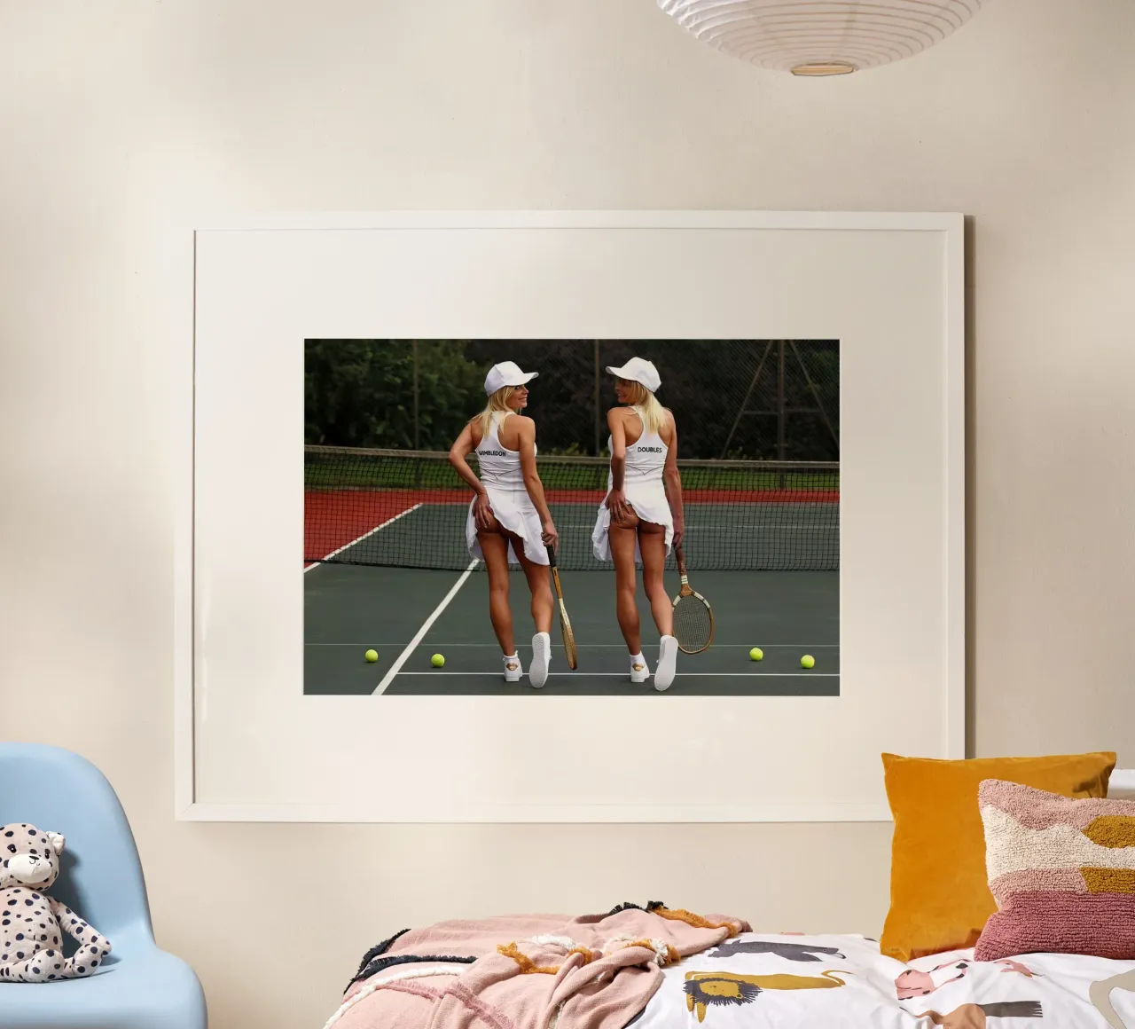 Doppietta Donne Tennis Vintage poster da aijanurmine