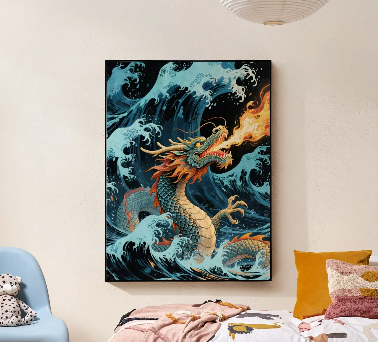 dragon ocean waves acryl van knowledge