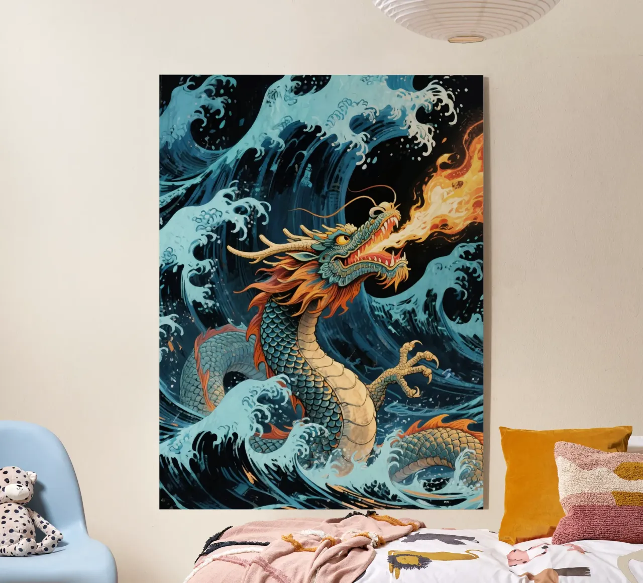 dragon ocean waves acryl van knowledge