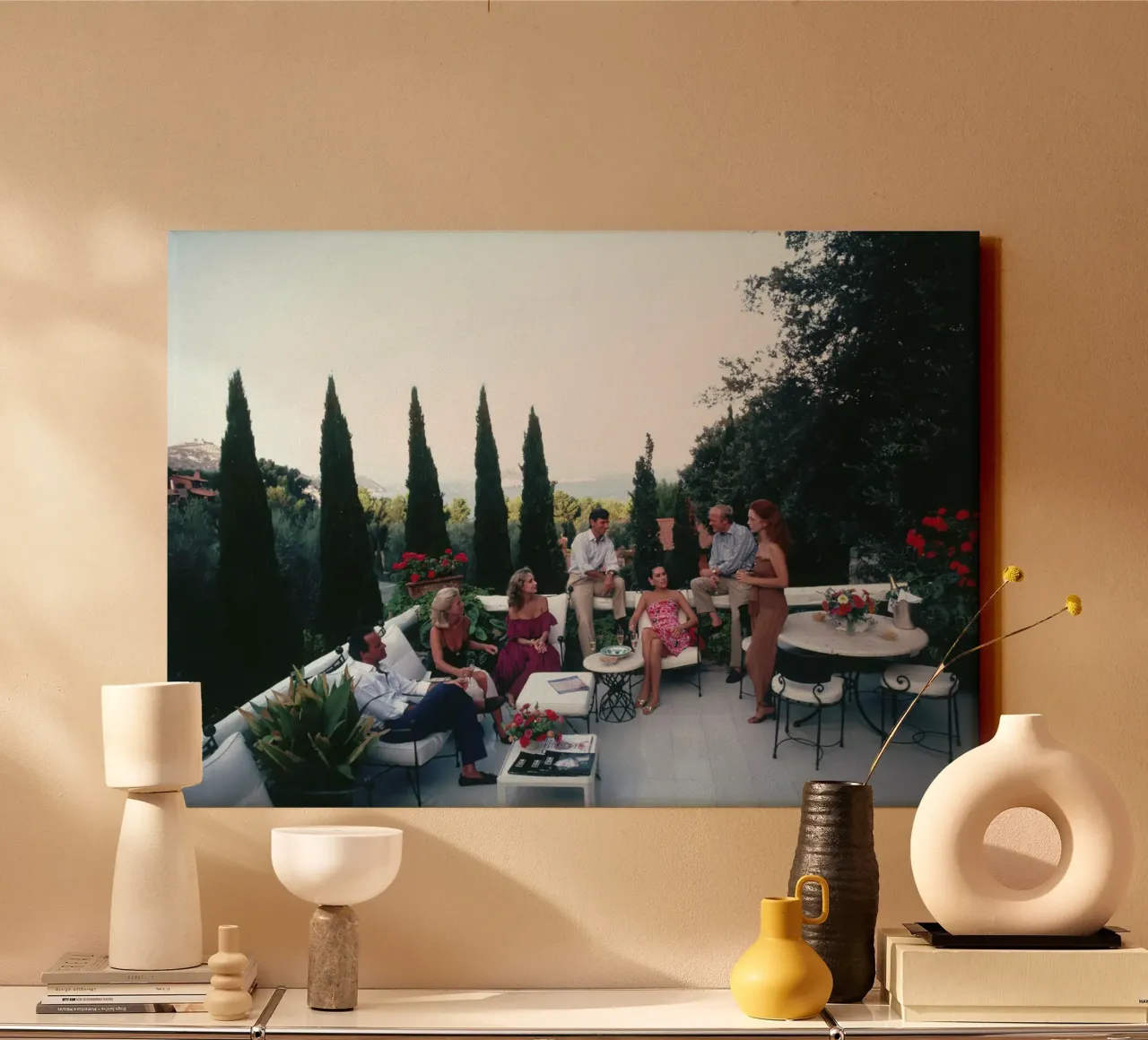 Porto Ercole canvas with Floater frame by kanel shop