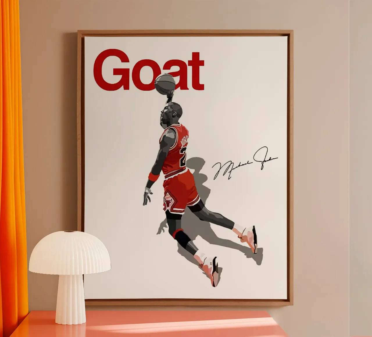 Capra MJ tela con Cornice a cassetta da kanel shop
