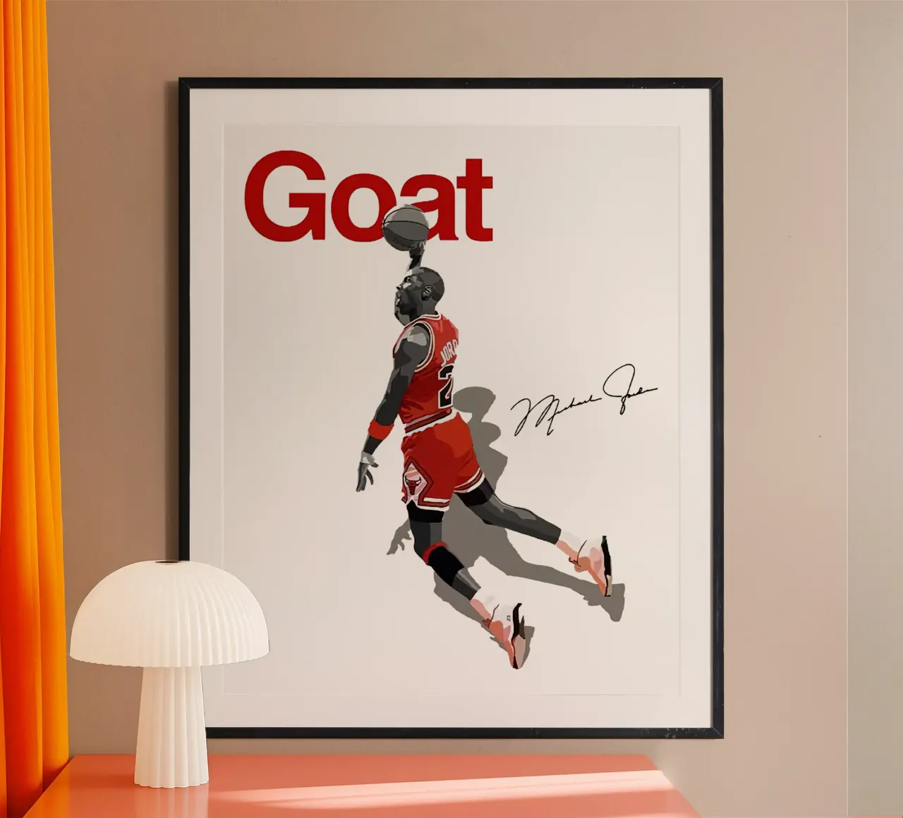 Capra MJ poster con telaio in legno da kanel shop