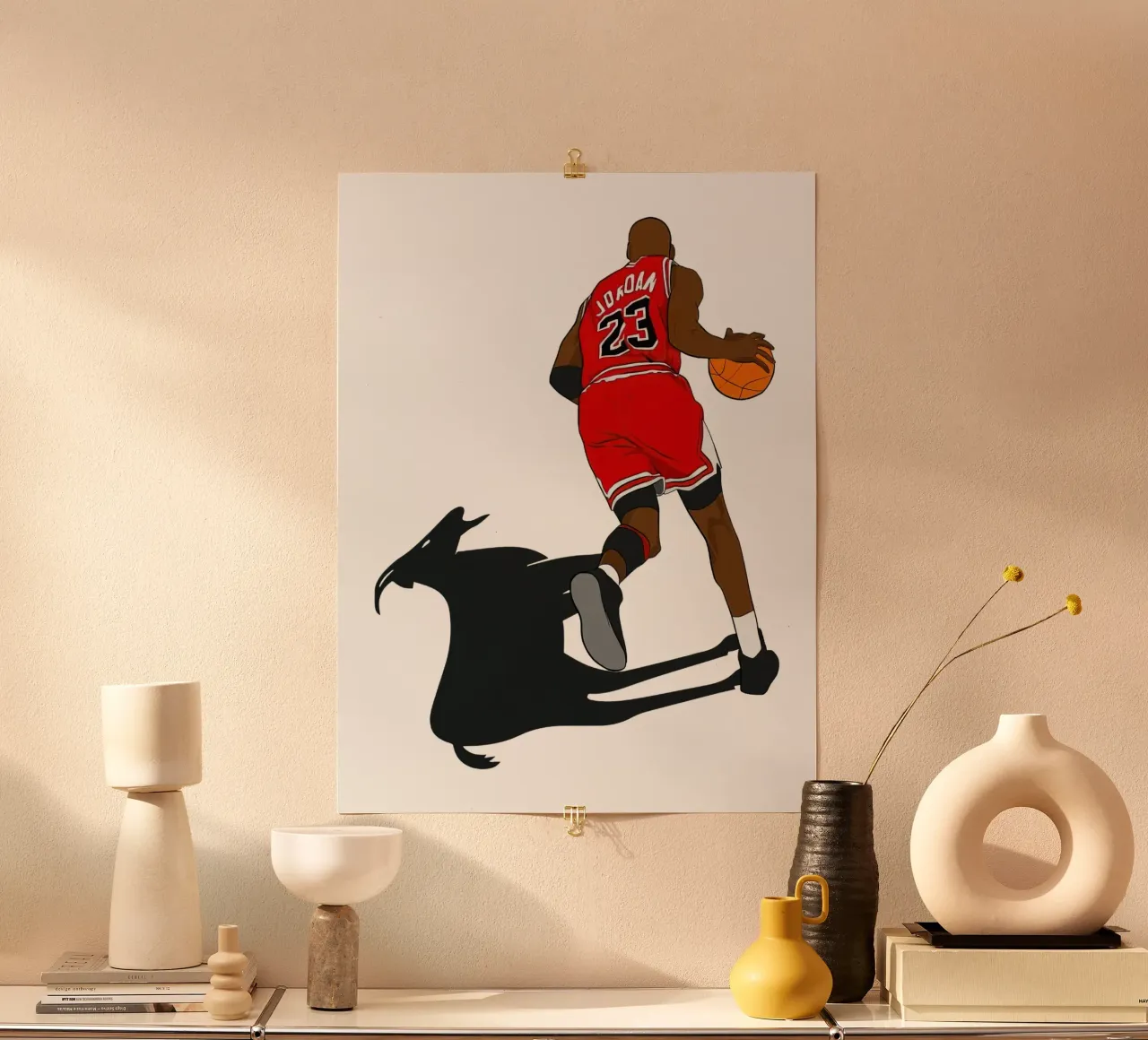 Capra Jordan poster con telaio in plastica da kanel shop