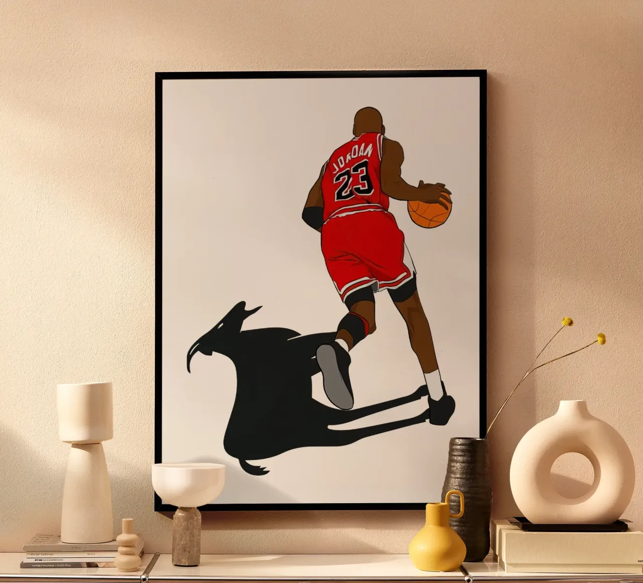 Capra Jordan poster con telaio in plastica da kanel shop
