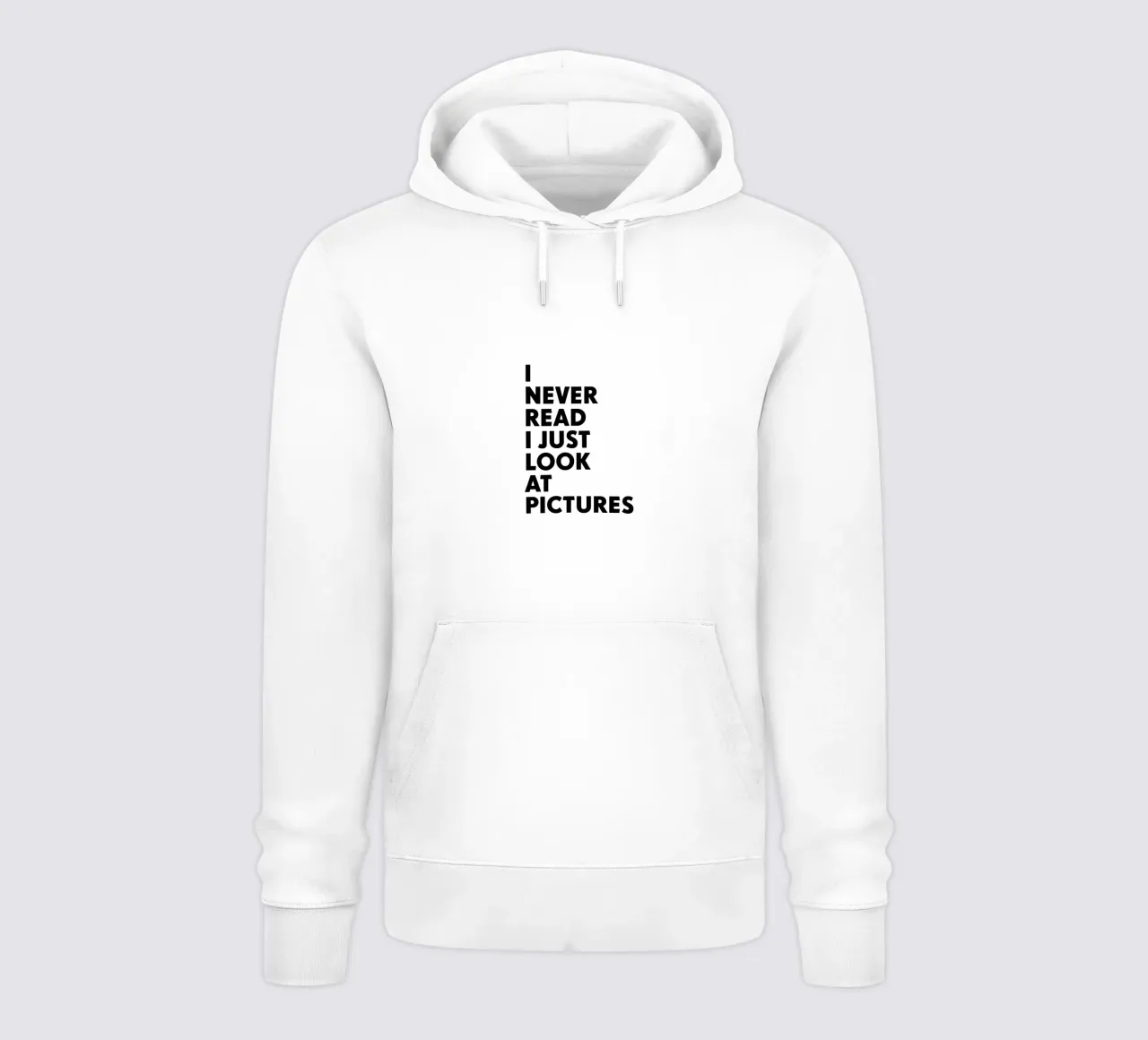 I never read – I just look at pictures felpa con cappuccio da The True Type
