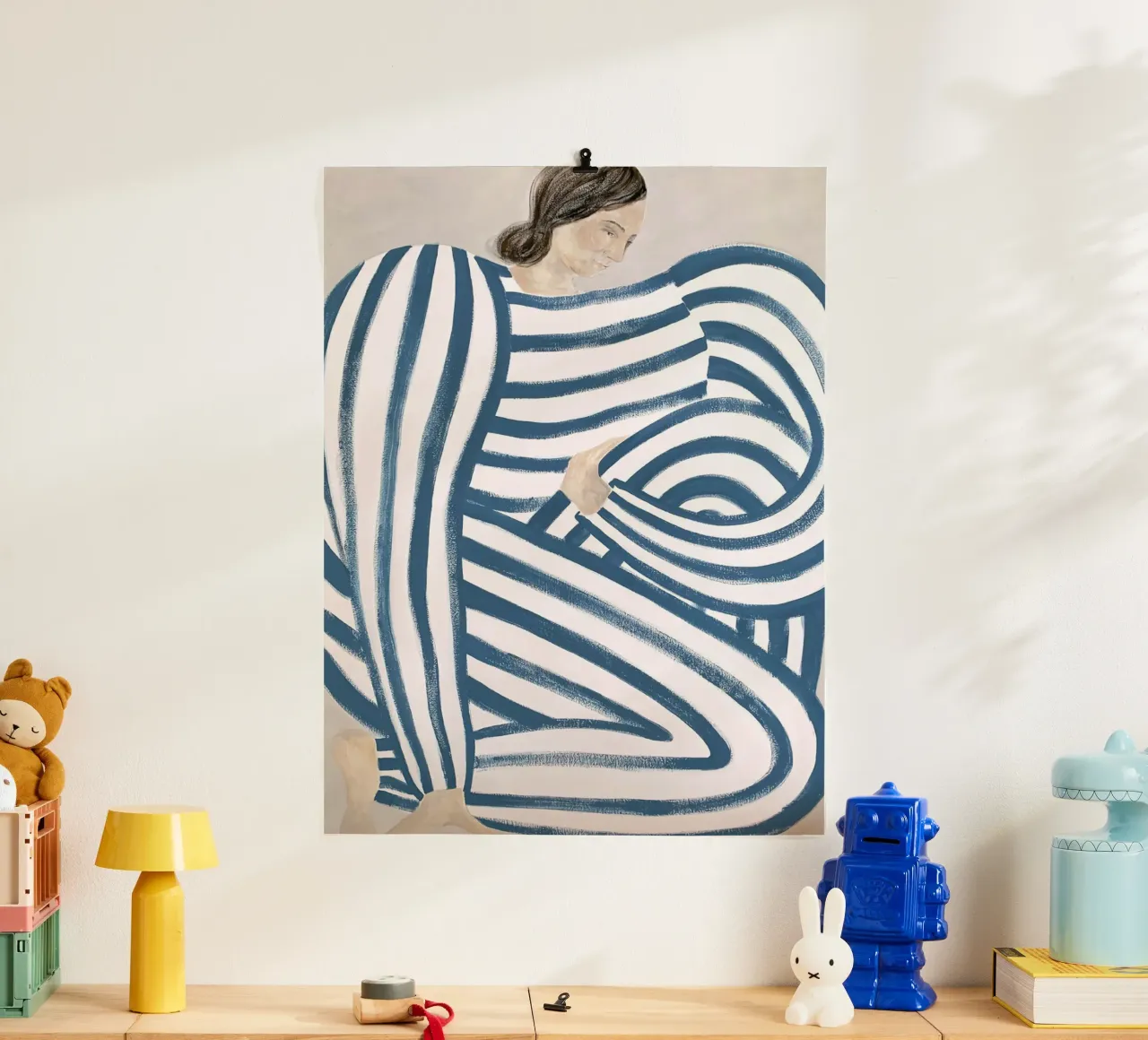 Dala blu poster con telaio in legno da Serrano Shop