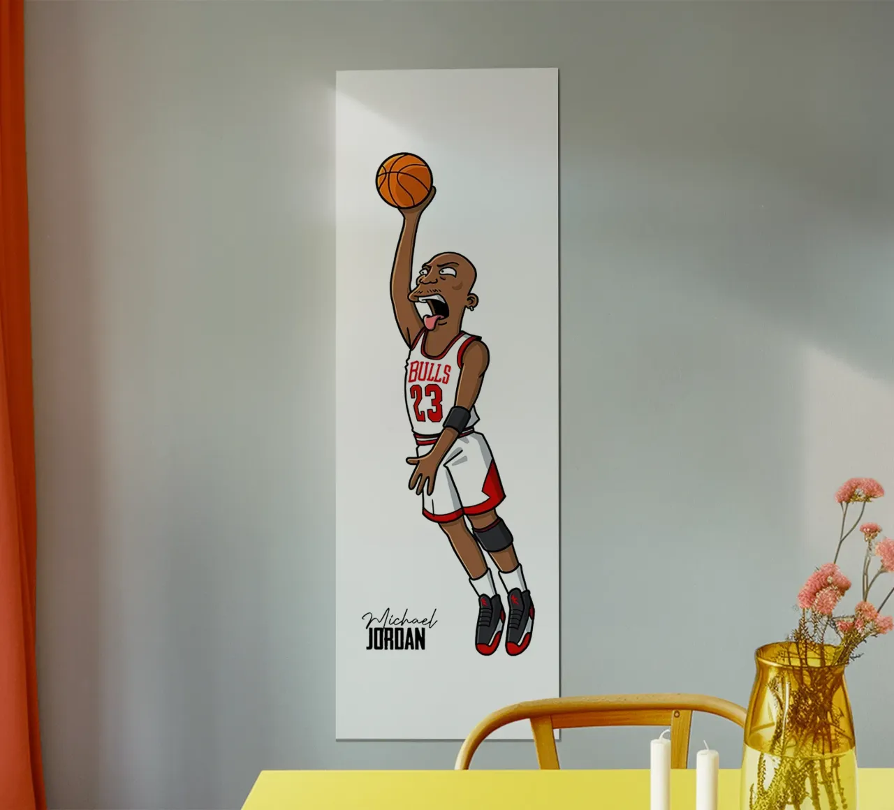 Cartone animato di Michael Jordan poster con telaio in plastica da kanel shop