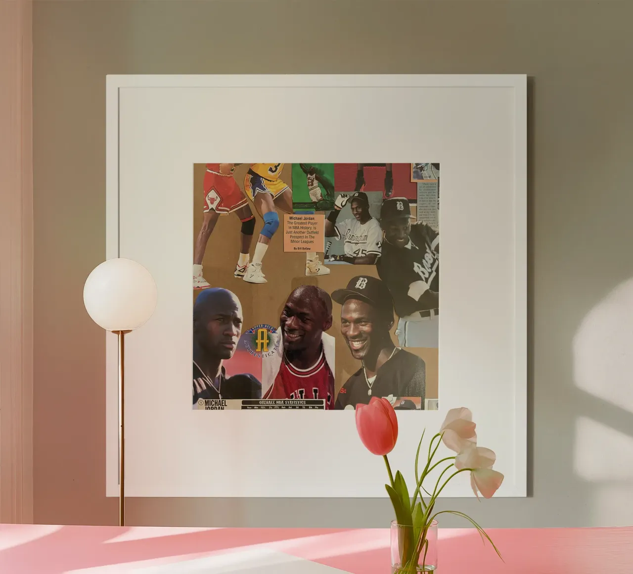 Michael Jordan Chicago Bulls poster con telaio in legno da kanel shop