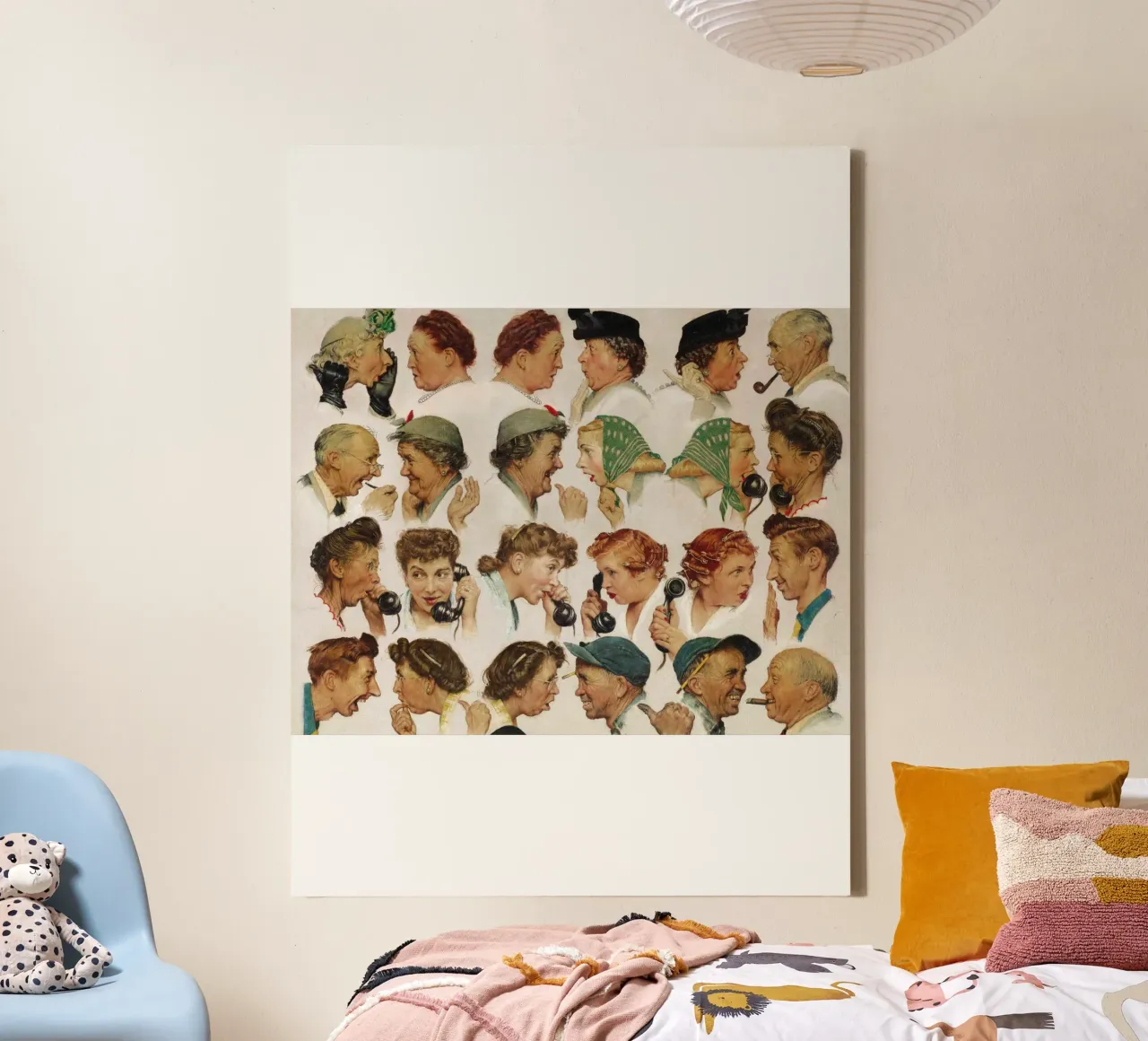Il discorso di grazia di Norman Rockwell tela con Cornice a cassetta da Freya Mitchell