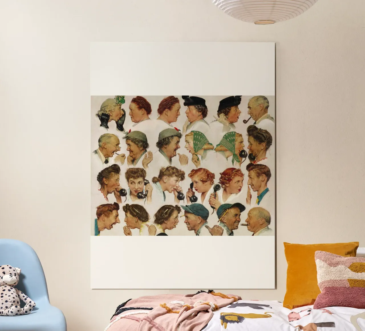Il discorso di grazia di Norman Rockwell poster con telaio in plastica da Freya Mitchell