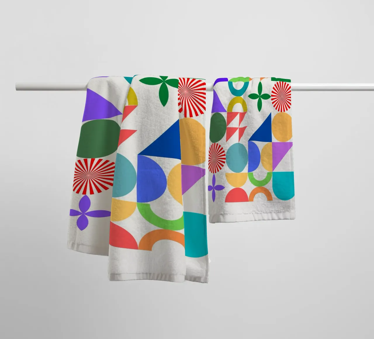 Geometrical build 05 towel by Little Dean