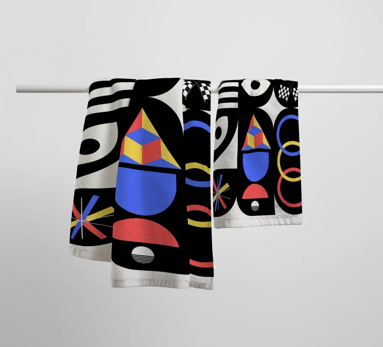 Geometrical build 07 towel by Little Dean