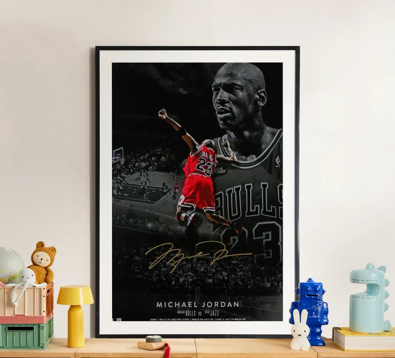Michael Jordan Chicago poster con telaio in alluminio da kanel shop