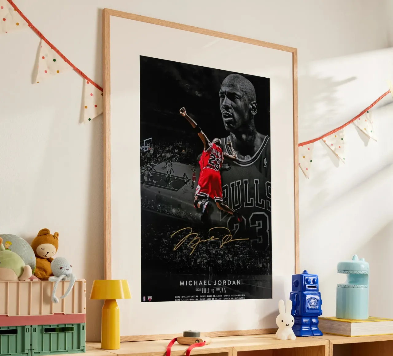 Michael Jordan Chicago poster con telaio in alluminio da kanel shop
