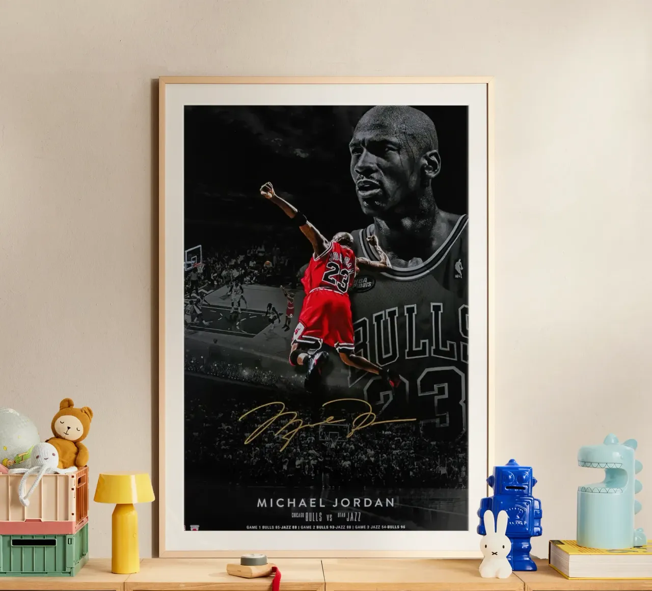 Michael Jordan Chicago poster con telaio in alluminio da kanel shop
